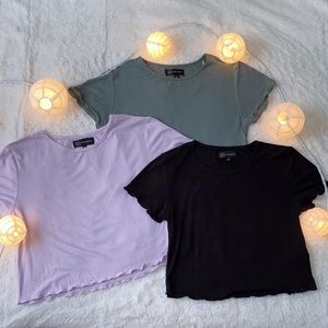 black, light purple and light green blouses,size S,brand No Boundaries.💚💜🖤